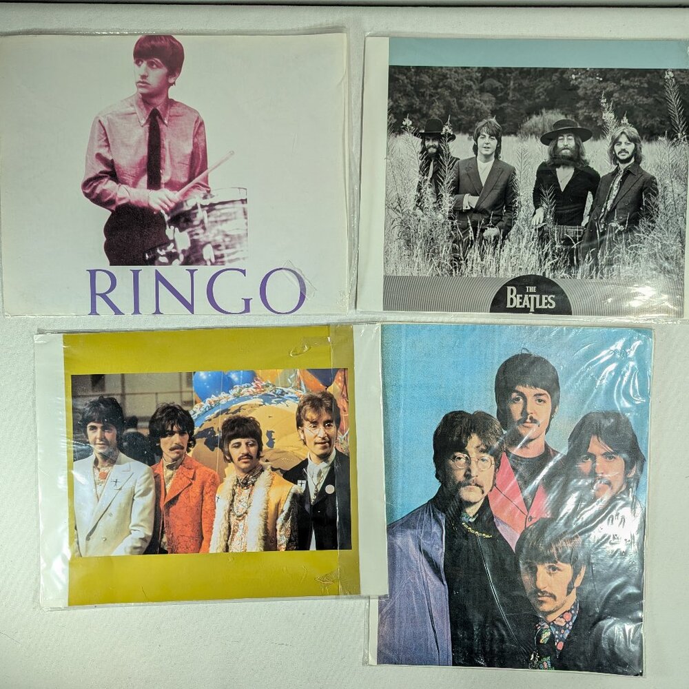 Set of 4 vintage Beatles poster prints, A3 wall decor prints